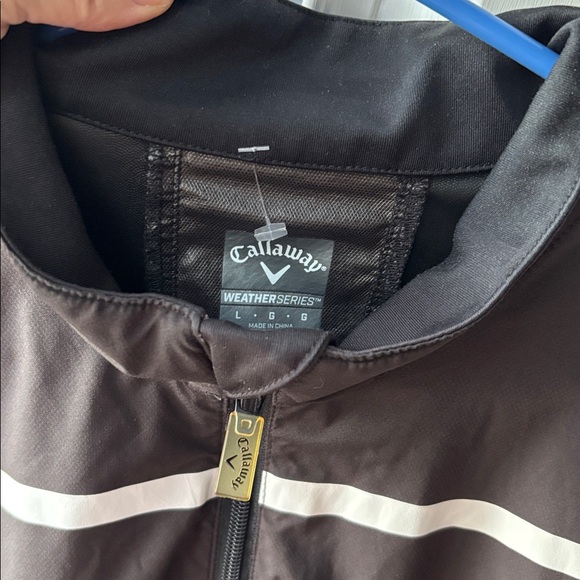 Callaway Black Men's Jacket weather series golf lightweight L half zip coat - Picture 9 of 16